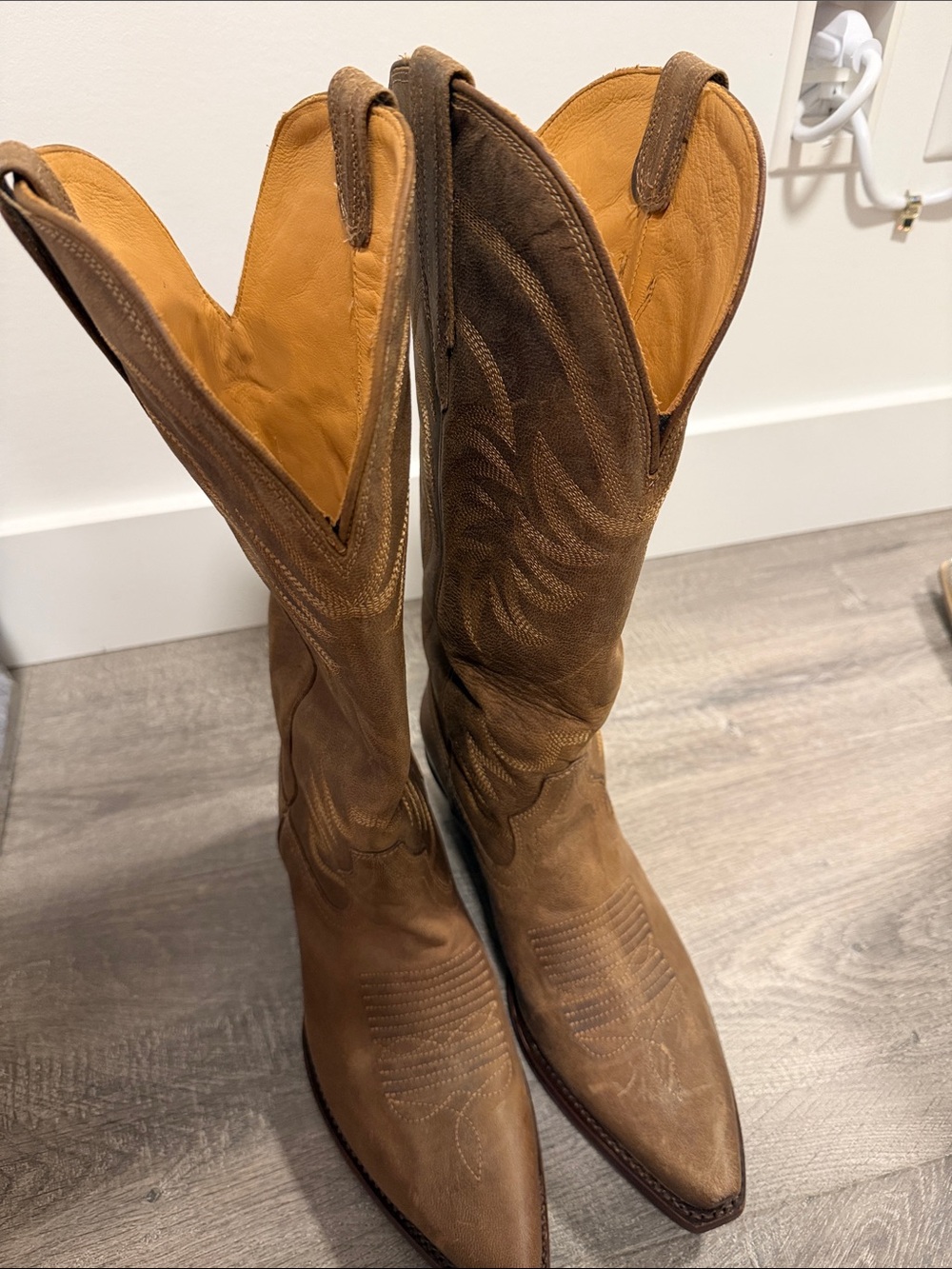 Tecovas The Annie Goat Leather Tall Western Boots Women’s Size 10B - Picture 2 of 9